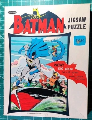 VINTAGE 1966 WHITMAN BATMAN PUZZLE 150 Piece COMPLETE 14" X 18” - Image 1 of 4