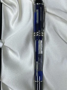 Parker Limited Edition Blue Duofold Mosaic Rollerball Pen - Picture 1 of 13