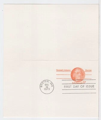TurtlesTradingPost- Samuel Adams Reply Card -1973 FDC #UY24 - Image 1 of 2