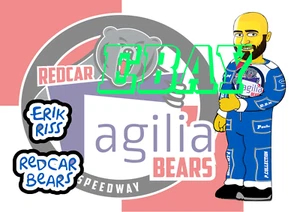 Erik Riss Simpsonised Redcar Themed Speedway Card with envelope - Picture 1 of 1