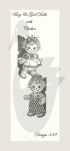 Reproduction Vintage Twin Raggedy Babies Sewing Pattern D559 - Picture 1 of 1