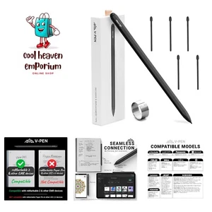 V-Pen EMR Stylus Remarkable 2 Pen Replacement with Digital Eraser + 5 Tips | ... - Picture 1 of 11