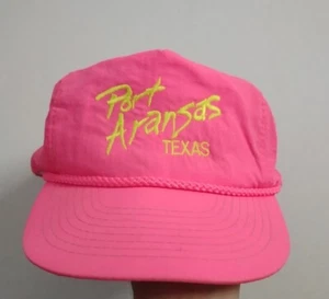 Port Aransas Texas Vintage Neon Spring Break Adjustable Hat Cap - Picture 1 of 5