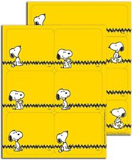 Yellow Snoopy Sticker Name Tags and Labels, 56pc