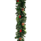 Christmas Xmas Tree Garland Rattan With Led Lights Stair Door Wreath Ornaments