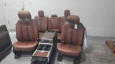 2017-2022 Ford F250-F350 King Ranch Brown Leather Front & Rear Seats w/Console  - Изображение 1 из 4