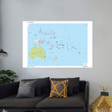 Map of Oceania Political Distribution Home Wall Vinyl Backdrop Cloth Art Poster