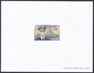 St. Pierre & Miquelon Sc623 Commandant Jean Levasseur, Warship, Deluxe Proof - Picture 1 of 1