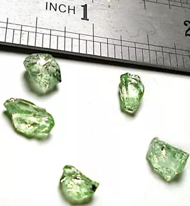 8 ctw Tsavorite Garnet Gem Parcel Facet Rough Gemstone Jewel Emerald Green Lot - Picture 1 of 2