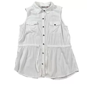 Gilet Chicos taglia 1 bianco 100% rayon coulisse vita utility estivo - Foto 1 di 11
