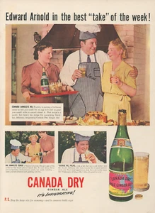 1942 Canada Dry Pale Ginger Ale Soda Edward Arnold Take of The Week Print Ad - Picture 1 of 1