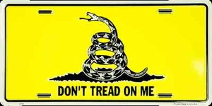 ETIQUETA DE CAMIÓN NO ME PISE METAL BANDERA DE LIBERTAD GADSDEN - Imagen 1 de 5