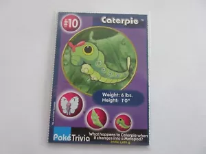 Caterpie Burger King Poke Trivia Pokemon Card NM - Picture 1 of 2