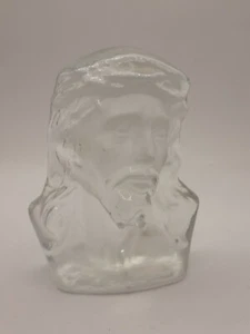 Vintage Viking Clear Glass Jesus Christ Book End - Picture 1 of 3