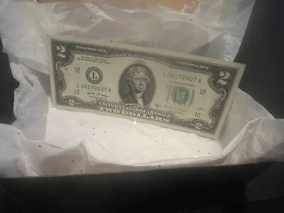 🍀$2 Bill 🎉BIRTHDAY NOTE🎉Uncirculated 🎉06-07-2007🎉 - Image 1 of 3