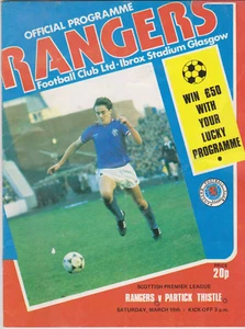 Programme / Programma Glasgow Rangers v Patrick Thistle 15-03-1980 - Imagen 1 de 1