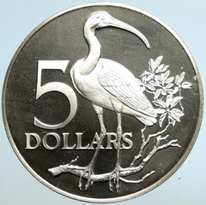 1975 TRINIDAD and TOBAGO Ibis INDEPENDENCE Proof Silver 5 Dollar Coin i101513 - Picture 1 of 3