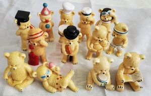 Lote de 13 estatuillas de porcelana de hueso genuina Danbury colección osos de peluche como nuevo - Imagen 1 de 20