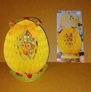 Vintage Eureka 11" Tissue Bunny In Easter Egg Honeycomb Centerpiece - Picture 1 of 12