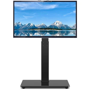 Soporte de TV de piso con montaje giratorio para televisores curvos de pantallas planas LED LCD de 32-65 pulgadas - Imagen 1 de 9