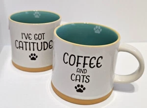 Spectrum Designz I'VE GOT CATITUDE or COFFEE AND CATS Ceramic Mug Each 16 oz - Picture 1 of 8