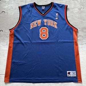 Vintage Champion NY New York Knicks Latrell Sprewell #8 Basketball Jersey Sz 52 - Picture 1 of 20