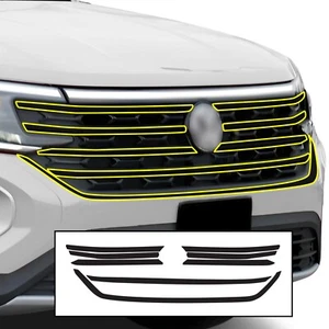 Fits Volkswagen Atlas 2024-2025 Outer Grille Chrome Delete Decal Blackout Vinyl - Picture 1 of 6