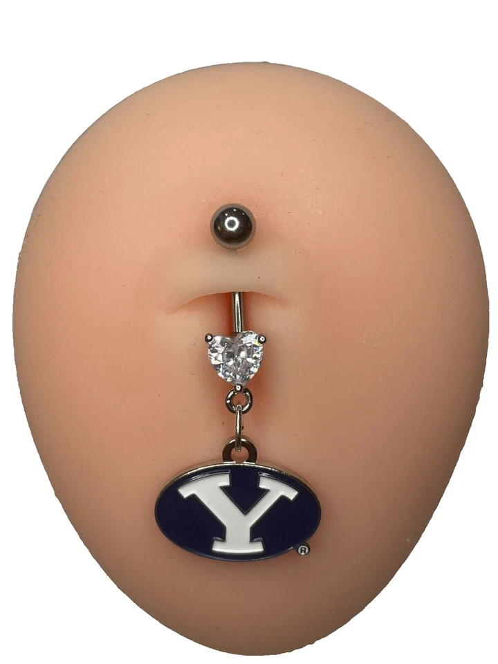 Piercing para el vientre anillo circonita cúbica ombligo corazón pumas BYU - hipoalergénico Foto 1 de 1