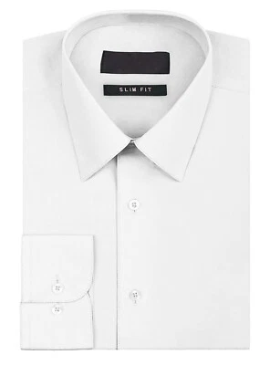 Omega Italy Men's Premium Slim Fit Button Up Long Sleeve Solid Color Dress Shirt - Image 1 of 2