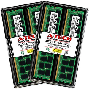 A-Tech 512GB 4x 128GB PC4-21300 DDR4 ECC Load Reduced LRDIMM Server Memory RAM - Picture 1 of 7