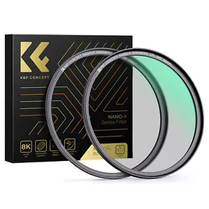 K&F Concept Magnetic Circular Polarizer CPL Filter 49/52/55/58/62/67/72/77/82mm - Picture 1 of 80