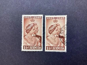 Bermuda 1948 Royal Silver Wedding Anniversary SG125 MH&LU. P73 - Picture 1 of 2