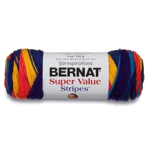 Bernat Super Value Yarn, 5 oz, Gauge 4 Medium Worsted, Candy Store Stripes - Picture 1 of 1
