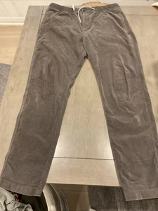 VUORI Men's Optimist Stretch Micro Corduroy Pants Grey Style V440 Sz Large - Picture 1 of 19
