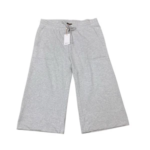 Quitte superweiche Fleecehose weites Bein Cropped Damen XL grau Athleisure Lounge - Bild 1 von 9