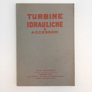 Libro manuale tecnico TURBINE IDRAULICHE e accessori San giorgio sede di Genova - Imagen 1 de 5