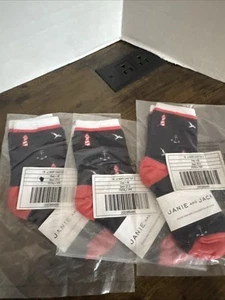 New 2019 JANIE and JACK Boys Size 2T-3 Crew Socks X 3 Pairs NEW Nautical - Picture 1 of 5