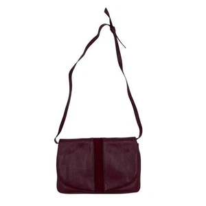 Vintage 60s 70s Stanley Blacker Designer Shoulder Bag Purse Burgundy Red Leather - Picture 1 of 13