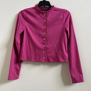 Polo Ralph Lauren Big Girls Long Sleeve Ruffled Jacket Pink XL - Picture 1 of 5
