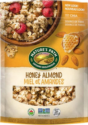 Nature's Path Miel Orgánica Almendra con Semillas de Chía Granola, 312 g/10,9 oz. Bolso Foto 1 de 4