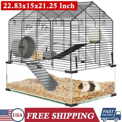 Hamster Cage Habitat 22.83"x15"x21.25" Pet Rodent Gerbil Mice Small Animal House - Image 1 of 4