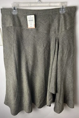 Coldwater Creek Tweed Skirt Women’s PL Front Slit Lined Career Flowy Office Fall - Image 1 of 4