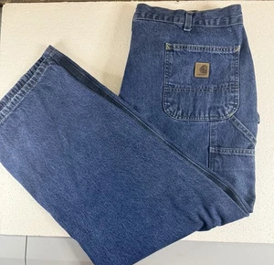 Carhartt Denim Original Dungaree Fit Jeans Herren Größe 42x30 Boot Leg B13-DPS - Bild 1 von 18