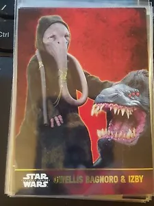 2015 Topps Star Wars The Force Awakens #22 Gwellis Bagnoro & Izby GOLD 056/100 - Imagen 1 de 1