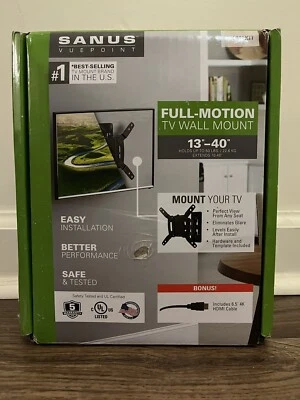 Sansus Tv Mount 13” - 40” And Cable Concealers (2) - Image 1 of 4