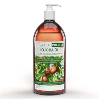 Jojobaöl kaltgepresst nativ 1000ml 1L (Liter) zur Hautpflege Massage Haarpflege - Bild 1 von 4