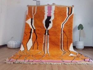 Marokkanischer Handarbeit Teppich Beni Ourain Rug Berber Wollteppich Marokkanischer Flächenteppich Handmade - Bild 1 von 7
