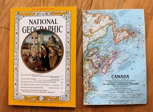 National Geographic diciembre 1961; mapa de Berlín, Canadá, Bowerbirds; arte de Kress - Imagen 1 de 12