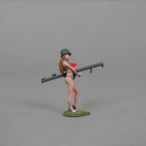 THOMAS GUNN SEGUNDA GUERRA MUNDIAL USA022B EJÉRCITO DE EE. UU. PIN UP NIÑA CABELLO RUBIO - Imagen 1 de 4