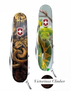Victorinox Climber 2 SET MAT GOLD WOOD SNAKE and GREEN SNAKE Zodiac 2025 - Picture 1 of 8